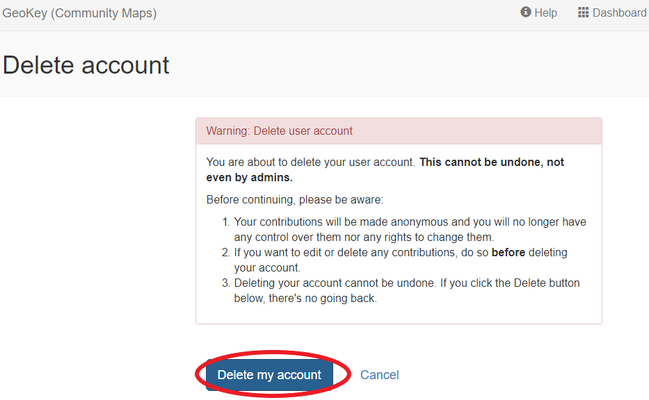 Delete account final